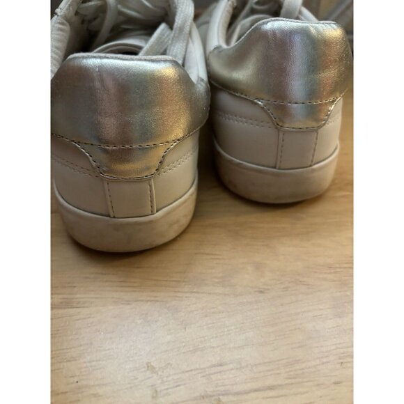 GUESS GAIA Lace-Up Casual Low Top Sneakers Women's Size 7 M White/Gold - Picture 4 of 5